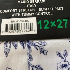 Mario Serrani Size12 comfort stretch slim fit pants